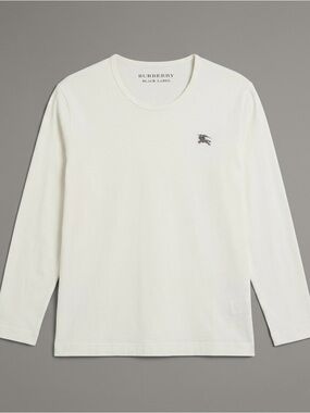 Burberry Black label (Japan Exclusive Line) Long-Sleeve Crewneck Shirt - White